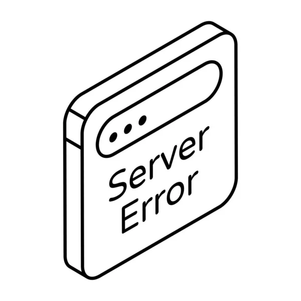 Kreative Design Ikone Des Serverfehlers — Stockvektor