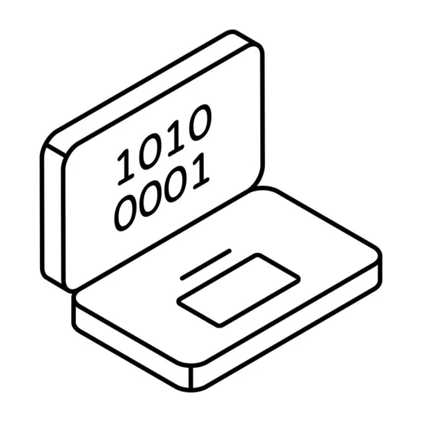 Ein Icon Design Des Binärcodes — Stockvektor