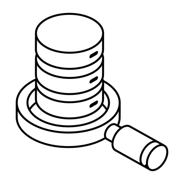 Icône Conception Créative Analyse Base Données — Image vectorielle