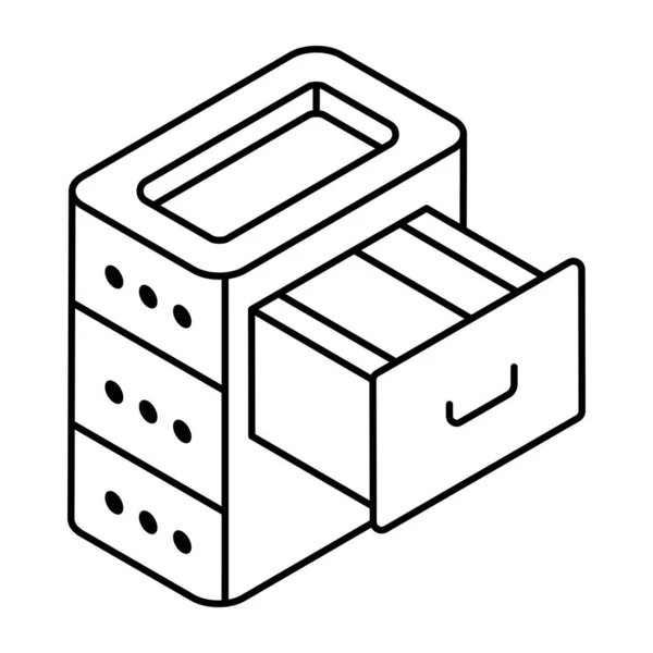 Moderne Design Ikone Der Serverschublade — Stockvektor