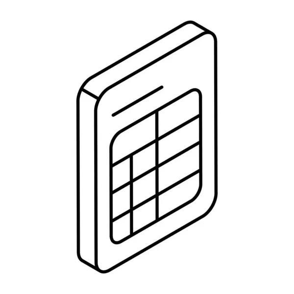 Eine Perfekte Design Ikone Der Tabellenkalkulation — Stockvektor
