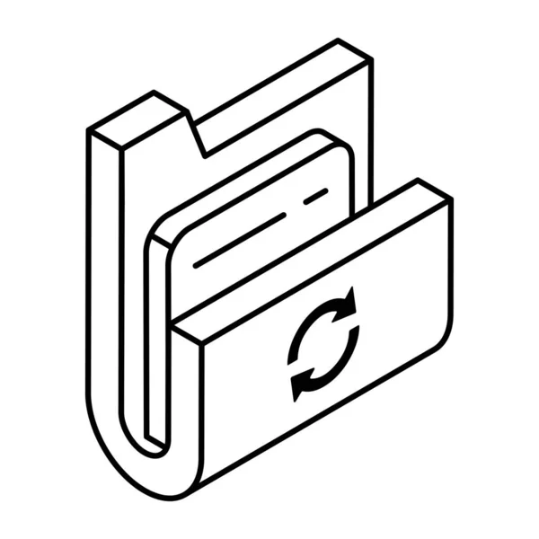 Editierbares Design Symbol Der Ordnersynchronisierung — Stockvektor