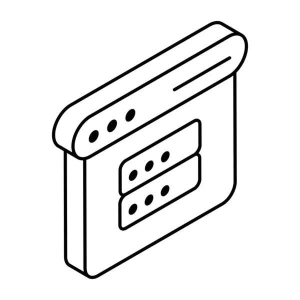Ein Icon Design Des Webservers — Stockvektor