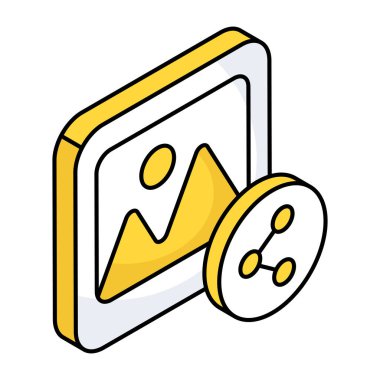 Paylaşım resminin bir simge tasarımı 