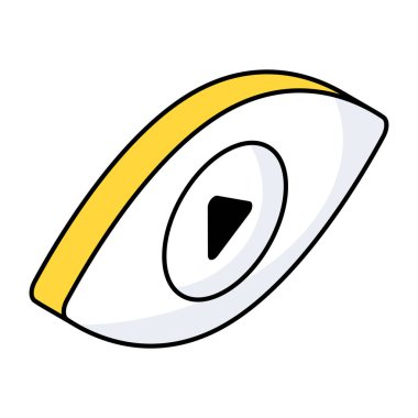 Video izleme için mükemmel tasarım simgesi 