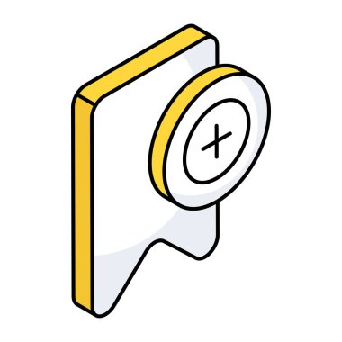 Yer imi simgesi ekle, düzenlenebilir vektör 