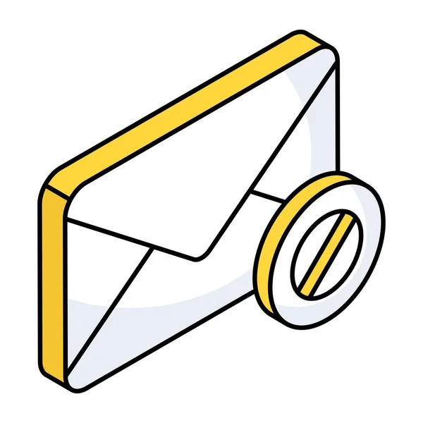 Уникальный Дизайн Значок Стоп Почты — стоковый вектор