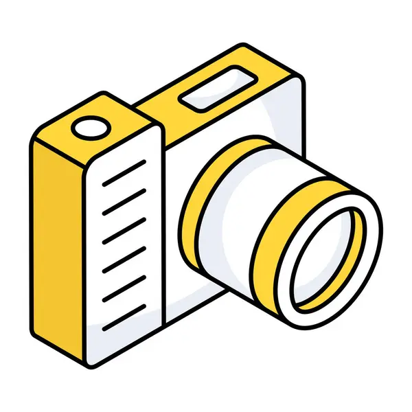 Une Icône Design Unique Caméra — Image vectorielle