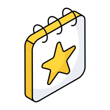 Favori takvimin kavramsal düz tasarım simgesi 