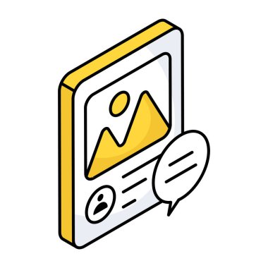 Fotoğraf düz simgesi, düzenlenebilir vektör 