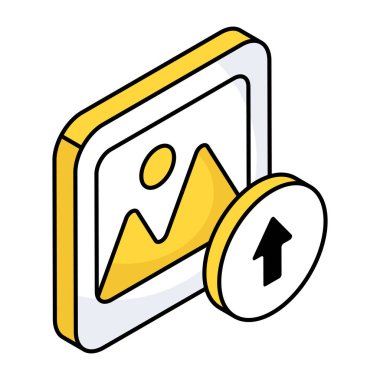 Resim gönderme simgesi, düzenlenebilir vektör 