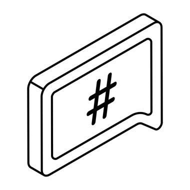 Etiket iletisinin düzenlenebilir tasarım simgesi 