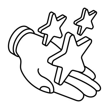 Yıldız simgesi, doğrusal düzenlenebilir vektör 