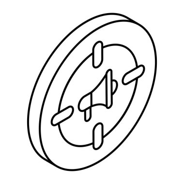 Pazarlamanın yaratıcı tasarım simgesi 