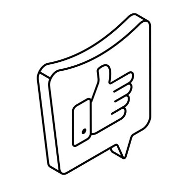 Sosyal geri besleme simgesi, düzenlenebilir vektör 