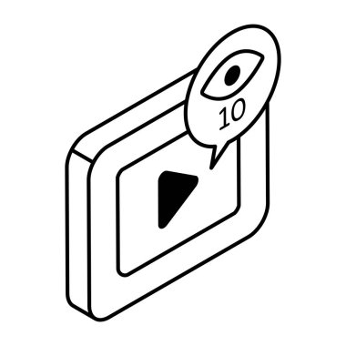 Çevrimiçi video görüntülerinin bir simge tasarımı