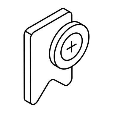 Yer imi simgesi ekle, düzenlenebilir vektör 