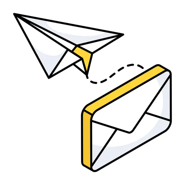 Egyedülálló Design Ikon Send Mail — Stock Vector