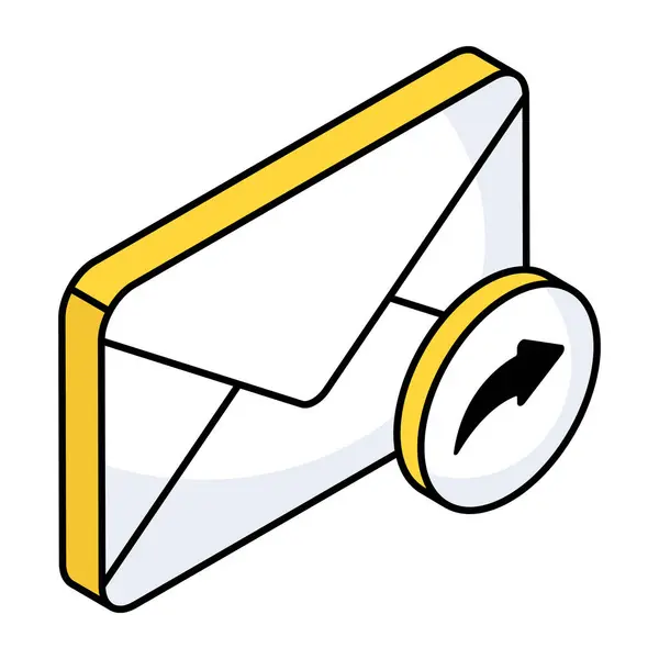 Jedinečná Ikona Návrhu Přeposílané Pošty — Stockový vektor