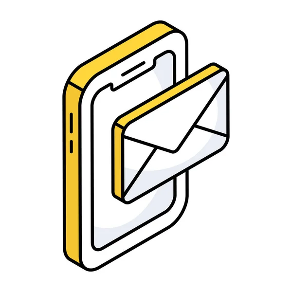 Уникальный Иконка Дизайна Мобильной Почты — стоковый вектор