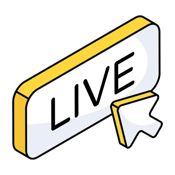 Live Zeichen Symbol Zum Sofortigen Download Verfügbar — Stockvektor