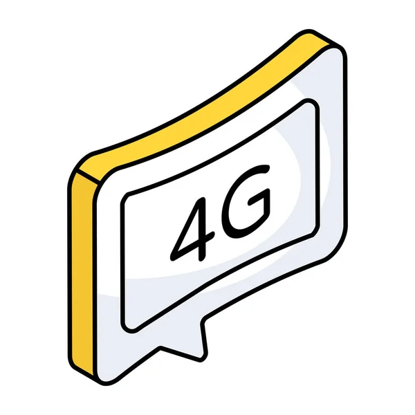 4Gネットワークのフラットデザインアイコン — ストックベクタ
