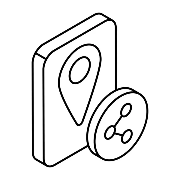 Ein Premium Download Symbol Für Den Standort Der Aktie — Stockvektor