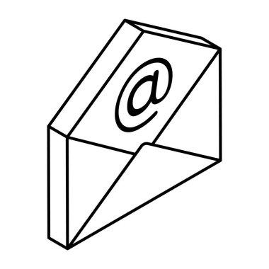 A unique design icon of email 