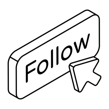 Bir takip tasarımı simgesi 