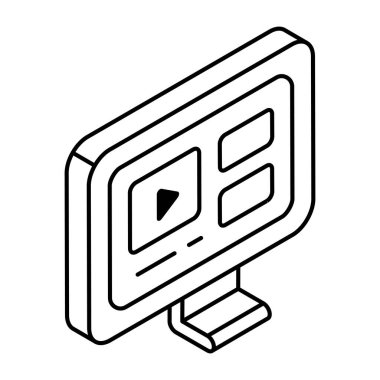 Video yayınının bir simge tasarımı 