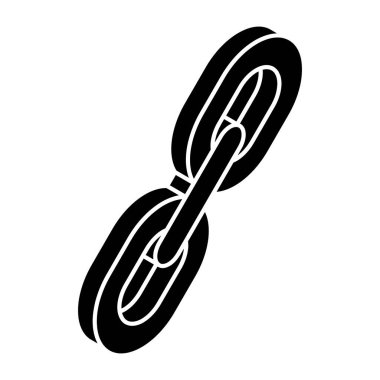 Bağlantının kavramsal katı tasarım simgesi 