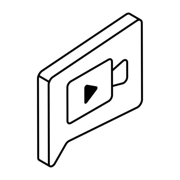 Kreatywna Ikona Projektowania Czatu Wideo — Wektor stockowy