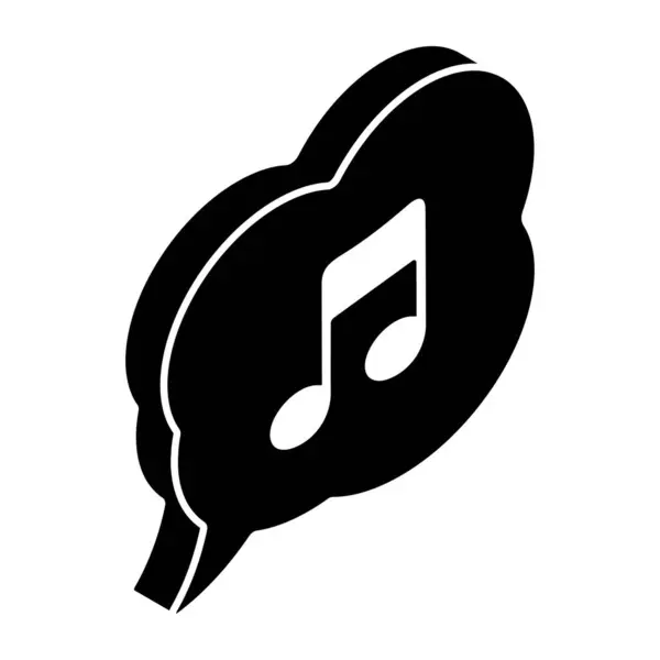 Ícone Design Sólido Conceitual Chat Música —  Vetores de Stock