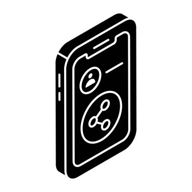 Mobil profil paylaşımının yaratıcı tasarım simgesi