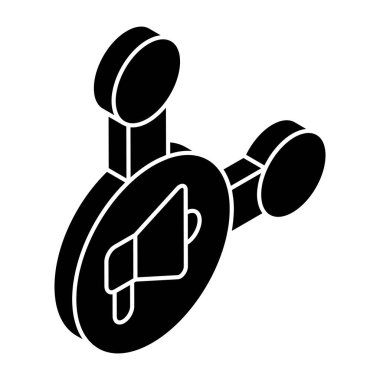 Pazarlamanın yaratıcı tasarım simgesi 