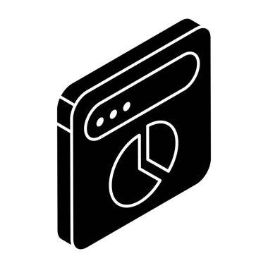 Colored design icon of online statistics 