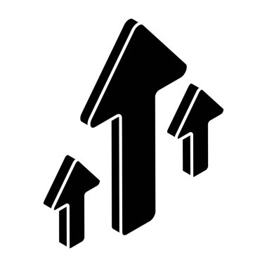 Yukarı doğru okların premimium indirme simgesi 