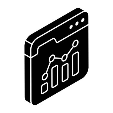 Trendy design icon of web statistics 