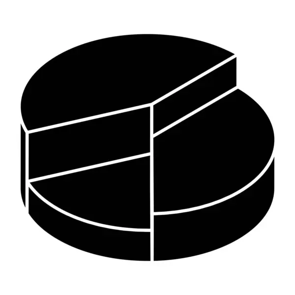 円グラフの編集可能なデザインアイコン — ストックベクタ