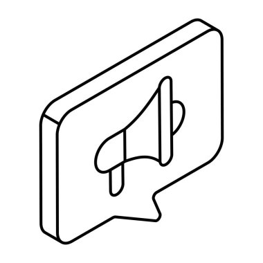 Pazarlama sohbetinin simge tasarımı 