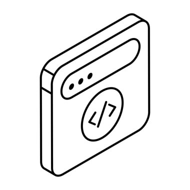 Unique design icon of web coding