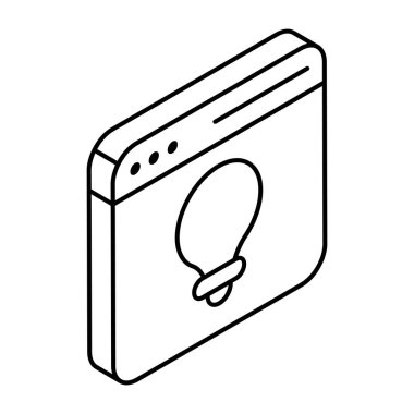 Web sayfasında ampul, çevrimiçi fikrin simgesi