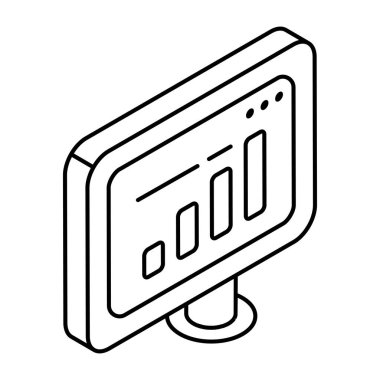 Çevrimiçi istatistiklerin renkli tasarım simgesi 