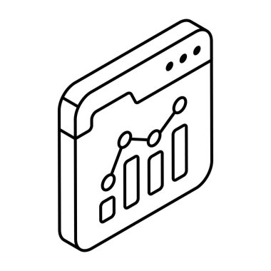 Trendy design icon of web statistics 