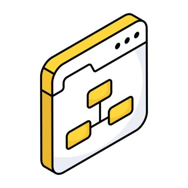 Concept flat design icon of web hierarchy