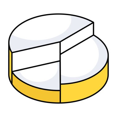 Pasta grafiğinin düzenlenebilir tasarım simgesi