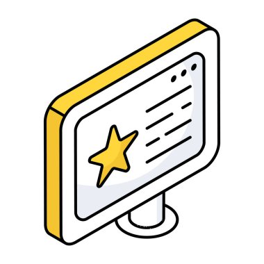 Web sitesindeki yıldız favori web sitesi konsept simgesini gösteriyor 