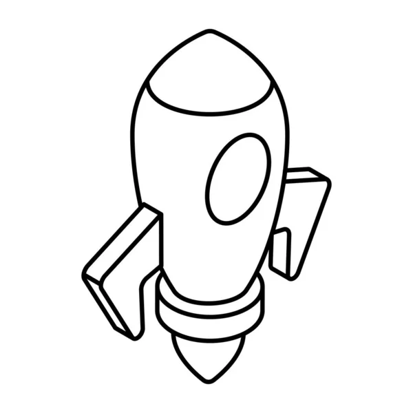 Rocket Che Denota Concetto Avvio — Vettoriale Stock