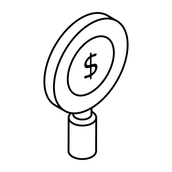 Perfect Design Icon Search Dollar — Vetor de Stock