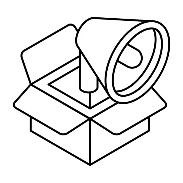 Icono Diseño Moda Caja Promoción — Vector de stock